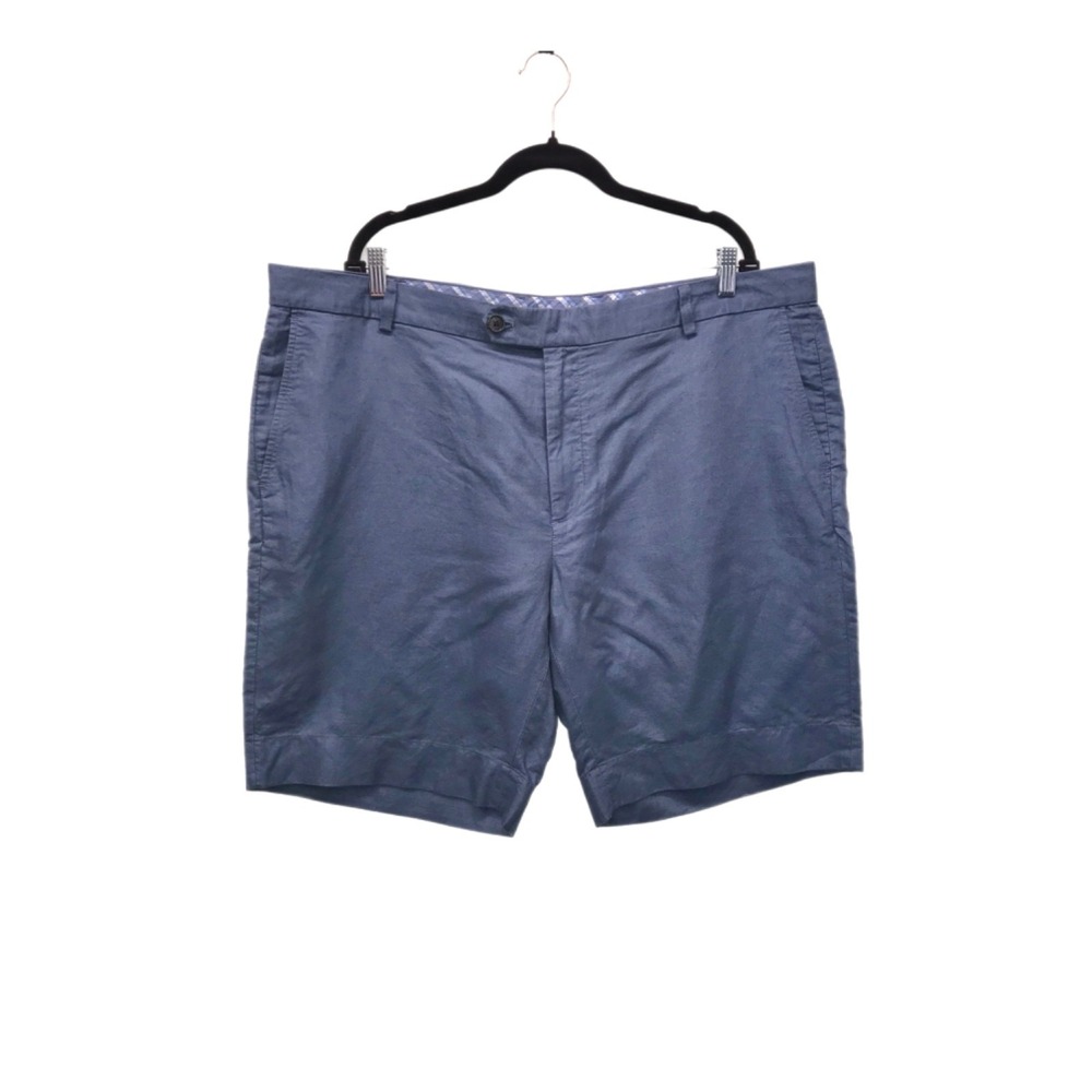 Brooks Brothers Bermuda‎ Shorts Men's W42 Baird McNutt Irish Linen Blue Chino